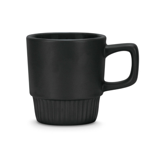Ceramic Stackable Coffee Mugs Black